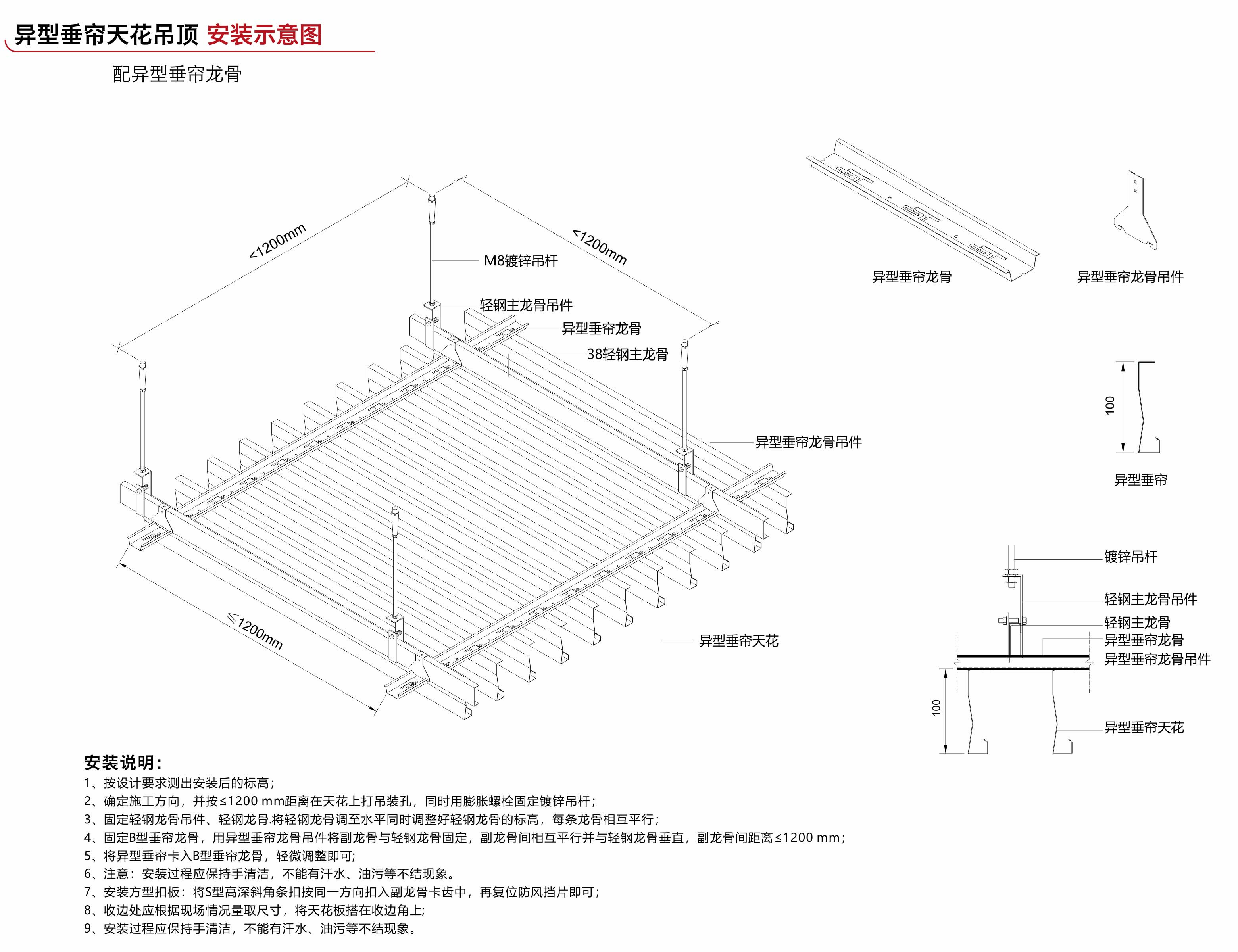 100面B型垂帘(图5)