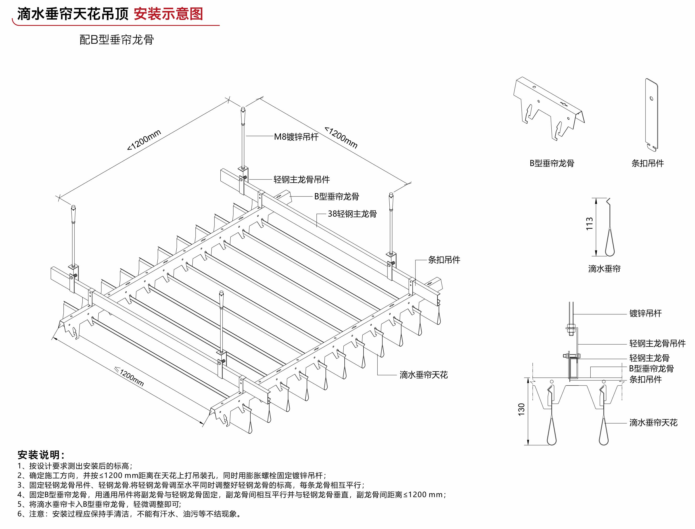 100面B型垂帘(图6)